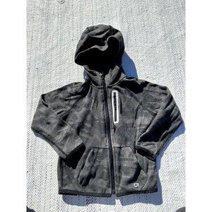 Gapfit Jacket Exra Small Gray Sweater Camo Dots Hoodie Zip Pockets Kids Boys